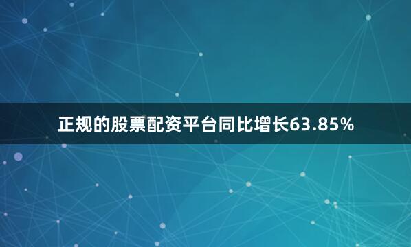 正规的股票配资平台同比增长63.85%
